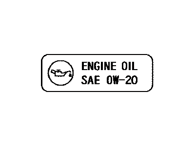 Toyota 15369-0P010 Label, Engine Oil No