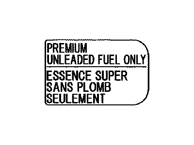 Toyota 74559-60030 Label, Fuel INFORMAT