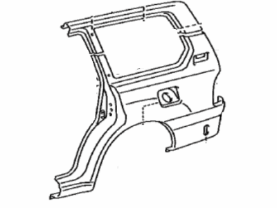 Toyota 61114-60020 Panel, Side, Outer LH