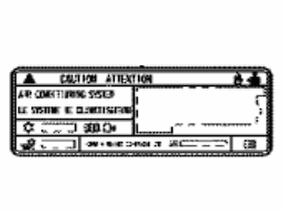 Toyota 88723-33170 Label, Cooler SERVIC