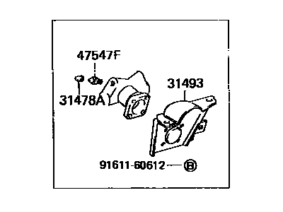 Toyota 31490-33010 Accumulator Assy, Clutch