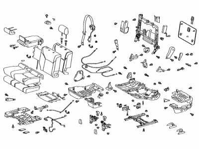 Toyota 71400-60U10-A0 Seat Assembly, Rear LH