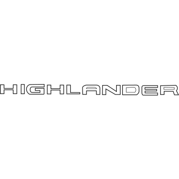 2020 Toyota Highlander Emblem - 75442-0E090