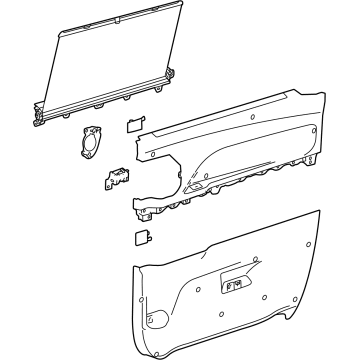 Toyota 67680-08330-B2 Board Assembly, Slide Do