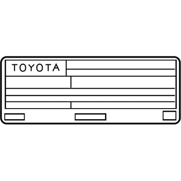 Toyota 11298-24070 Label, Emission Cont