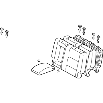 Toyota 71490-0C010-B0 Back Assembly, Rear Seat, LH