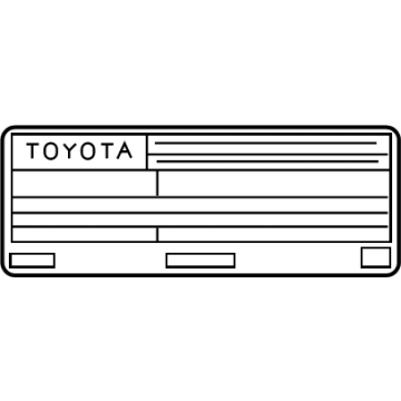 Toyota 11298-24170 LABEL, EMISSION CONT