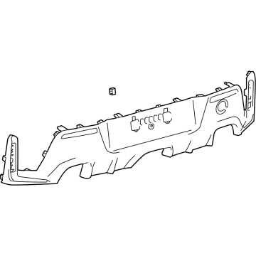 Toyota 52169-12250 COVER, RR BUMPER, LW