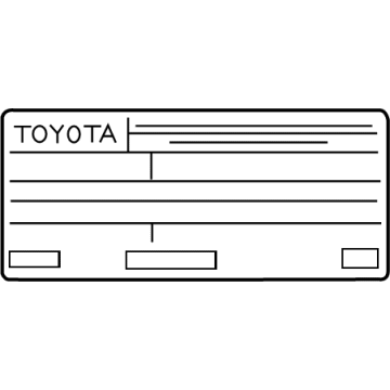 Toyota 11298-F0280 LABEL, EMISSION CONT