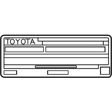 Toyota 11298-F4010 LABEL, EMISSION CONT