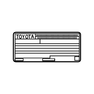 Toyota 11298-F0074 LABEL, EMISSION CONT