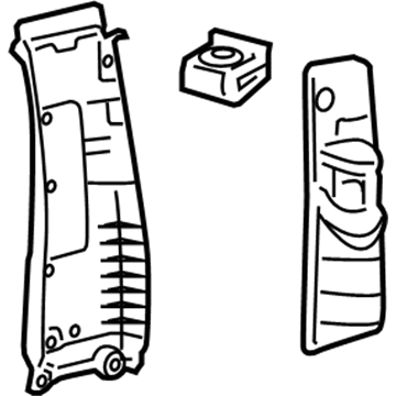 Toyota 62410-06040-E1 Garnish, Center Pillar, Upper RH