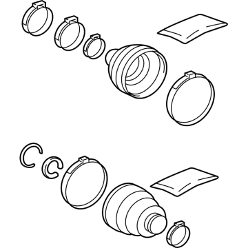 Toyota 04429-58051 BOOT KIT, RR DRIVE S