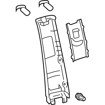 Toyota 62411-08030-E0 Garnish, Center Pillar, Upper RH