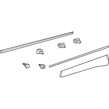 Toyota Grand Highlander Door Moldings - 75075-0E190