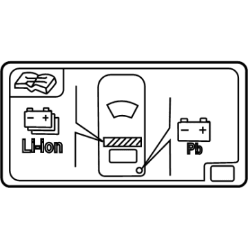 Toyota 288A2-25040 LABEL, BATTERY LOCAT