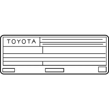 Toyota 11298-25270 LABEL, EMISSION CONT