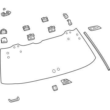 Toyota 68105-0C020 GLASS SUB-ASSY, BACK