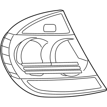 Toyota 81551-33410 Lens & Body, Rear Combination Lamp, RH