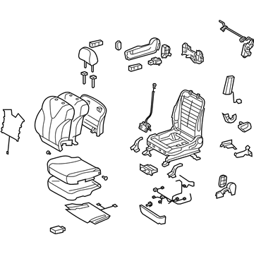 Toyota 71100-0T051-A0 Seat Assembly, Front RH