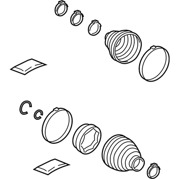 Toyota 04428-10021 Boot Kit, Fr Drive S