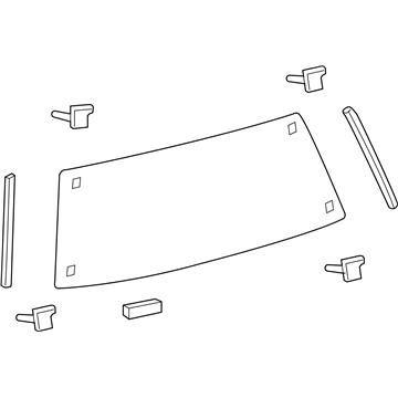 Toyota 68105-60440 Glass Sub-Assembly, Back