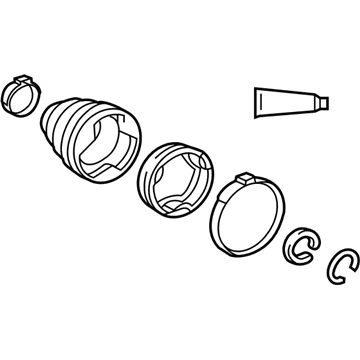 Toyota 04437-0D050 Front Cv Joint Boot, Left