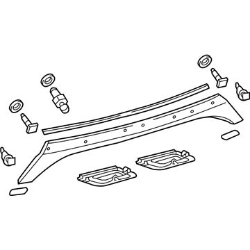 Toyota 76801-07050 Garnish Sub-Assembly, Ba