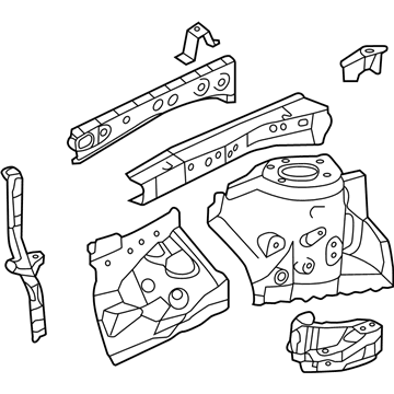 Toyota 53702-06150 Apron Sub-Assembly, Front F