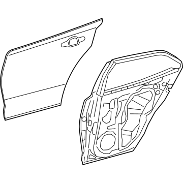 Toyota 67003-12C60 DOOR SUB-ASSY, RR RH