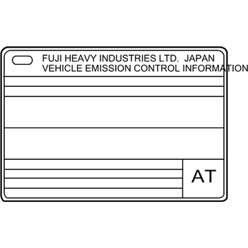 Toyota SU003-06456 Label-EMIS Cont