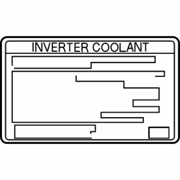 Toyota G92A1-11010 Label, Hv COOLANT Sy