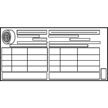 Toyota 42661-62050 Label, Tire Pressure