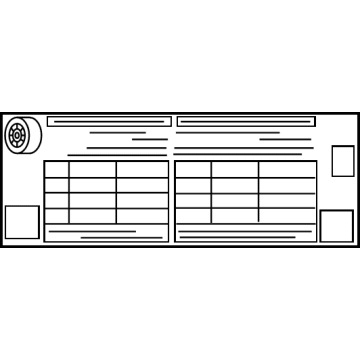 Toyota 42661-12L20 LABEL, TIRE PRESSURE