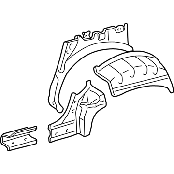 Toyota 61604-0C906 Panel Sub-Assy, Quarter Wheel House, LH