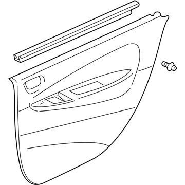 Toyota 67640-47040-K0 Board Sub-Assy, Rear Door Trim, LH