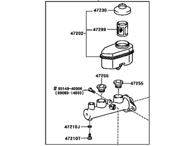 Toyota Camry Master Cylinder Repair Kit - 47201-06120