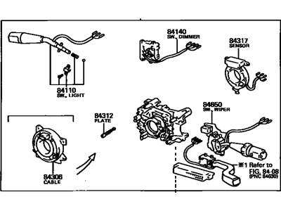 Toyota MR2 Turn Signal Switch - Guaranteed Genuine Toyota Parts