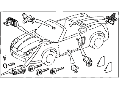 Toyota MR2 Spyder Ignition Lock Cylinder - 89708-17040