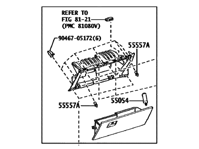 2024 Toyota Sienna Glove Box - 55303-08011-B0