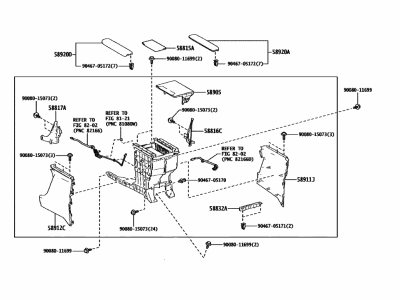 Toyota 58810-08160-B3 Box Assembly, Console