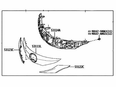 2023 Toyota Sienna Grille - 53101-08280