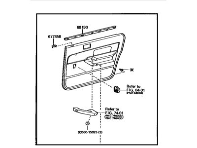 Toyota 67630-32660-06 Board Sub-Assembly, Rear Door Trim, RH