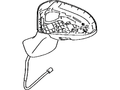 Toyota 87901-0T030-E1 Mirror Sub-Assembly, Outer Rear View, Right