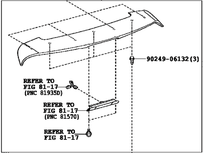 Toyota 76085-0T030-E1 Spoiler Sub-Assembly, Rear