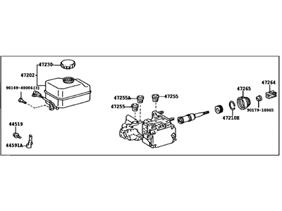 Toyota Land Cruiser Brake Master Cylinder - 47025-60042