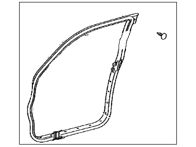 Toyota 67862-35080 Weatherstrip, Front Door, LH