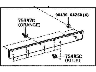 Toyota FJ Cruiser Door Moldings - 75072-35142