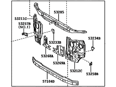 2012 Toyota FJ Cruiser Radiator Support - 53201-35232