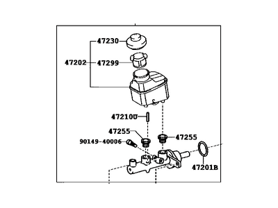 Toyota Solara Master Cylinder Repair Kit - 47201-06290